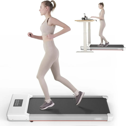 Walking Pad 300Lb, 40*16 Walking Area under Desk Treadmillwith Remote Control ,2 in 1 Portable Walking Pad Treadmill for Home/Office/Exercise(White)