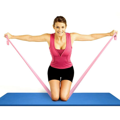 3Pcs 5Ft. Stretch Resistance Bands Exercise Pilates Yoga Gym Workout Band